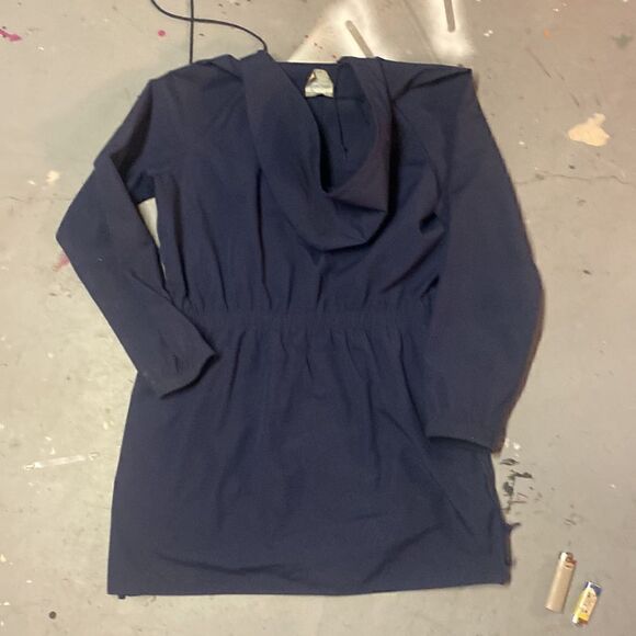 Blue Size Small Cinch Waist Vintage Weekender Hooded Utility Style Jaxket - Picture 8 of 9